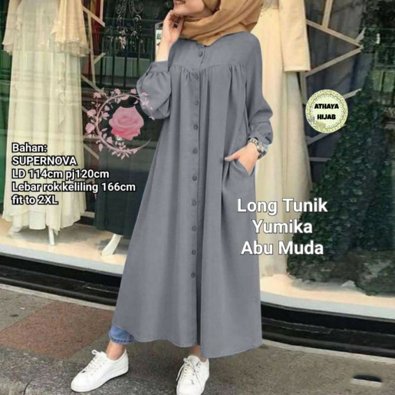 Yumika Long Tunik / Midi Dress by Athaya