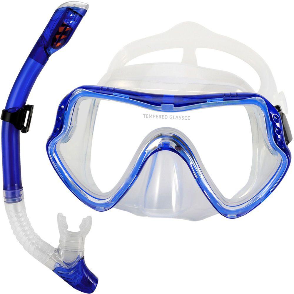 Lanfy Masker Selam Renang Profesional Aksesori Bawah Air Olahraga Air Underwater Snorkel Set Diving Mask Snorkel Set