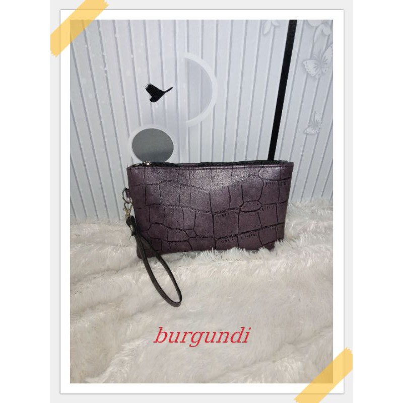 Clucth CROCO DOMPET CROCO WANITA BAHAN TEBAL UKURAN 22×12