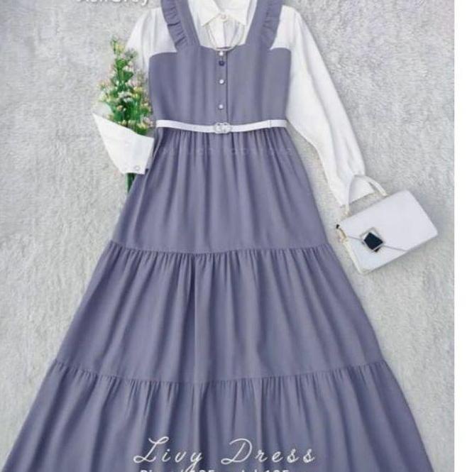 Paling Dicari.. Gamis terbaru 2021 termurah / LIVY DRESS / Gamis remaja dewasa kekinian korean style