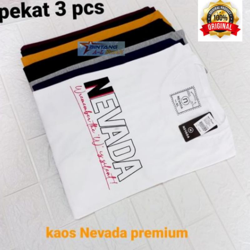 3 Pcs 100rb Kaos Nevada pria 100 3pcs | kaos pria distro bandung | kaos Nevada pria terbaru | Kaos T-Shirt distro pria asli bandung murah bahan tebal | Kaos pria dewasa 3 pcs 100 | T Shirt Pria Casual Preimum | kaos pria distro