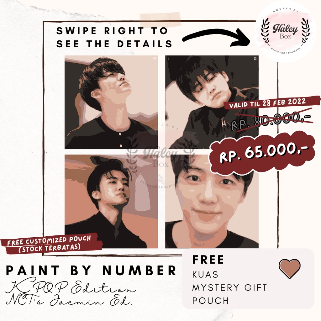 

(KPOP Edition) NCT's JAEMIN Paint by Number Realistic Art [FREE MYSTERY GIFT] / Paint by Number KPOP / Paint by Number NCT