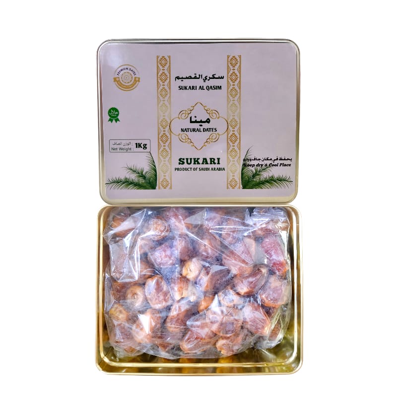 Kurma Sukari Kaleng Al Qassim Kemasan Kaleng Premium 500gram