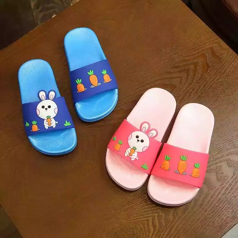 Sandal Anak BUNNYCARROT slop karet lucu Anak Laki Perempuan