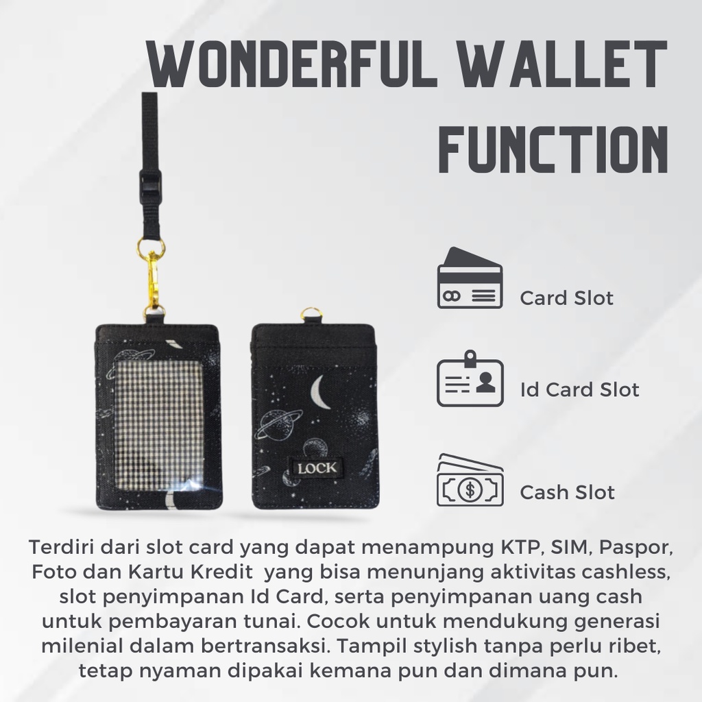 

Terlaris ✨ - Lanyard Name Tag Id Card Pria Wanita ID Card Holder Dompet Kartu3.1.23