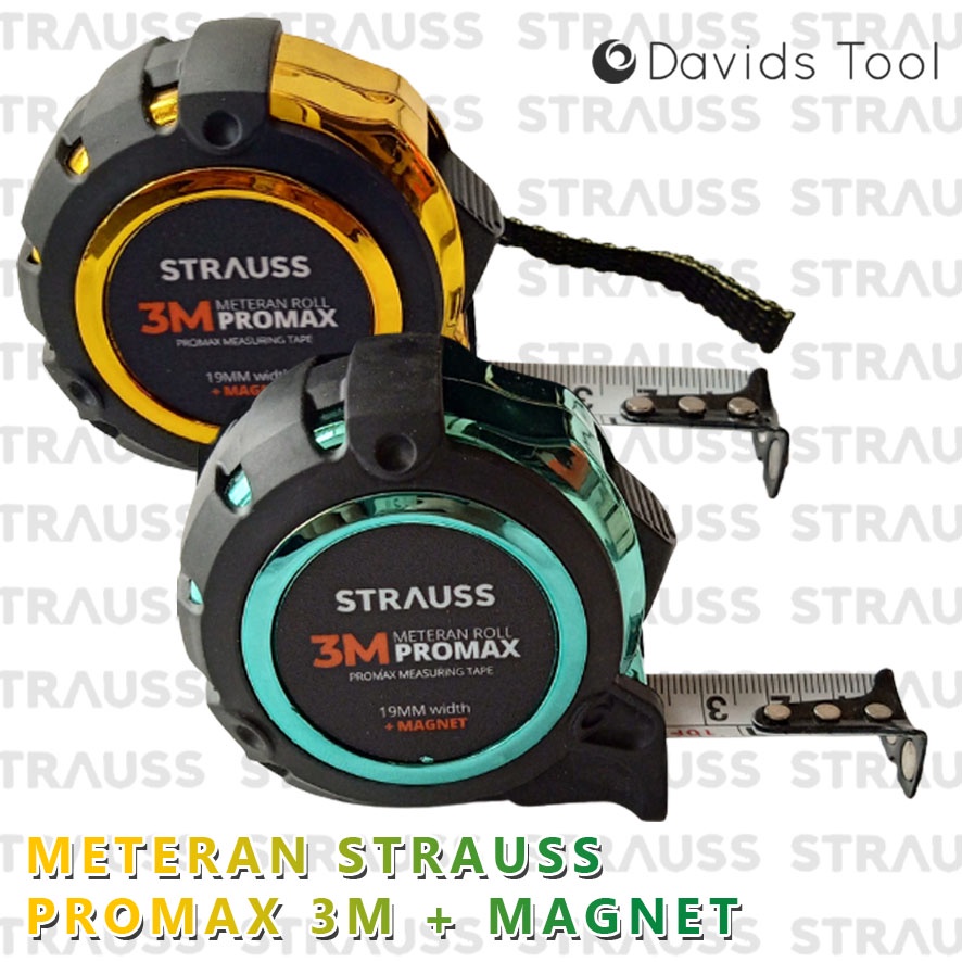 Meteran Tukang Bangunan Roll 3 Meter Strauss Promax