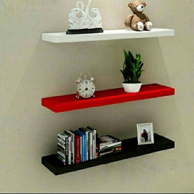 Rak dinding ambalan 3 pcs 40 cm 40 cm 40 cm lebar 12 cm