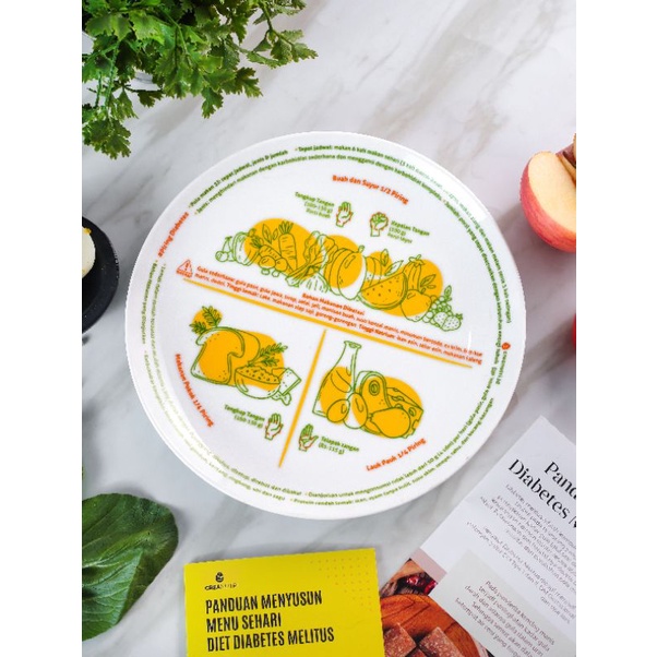 PIRING DIET DIABETES PREMIUM -  ALAT MAKAN UNTUK DIABETES - MENURUNKAN BERAT BADAN - SOUVENIR KADO