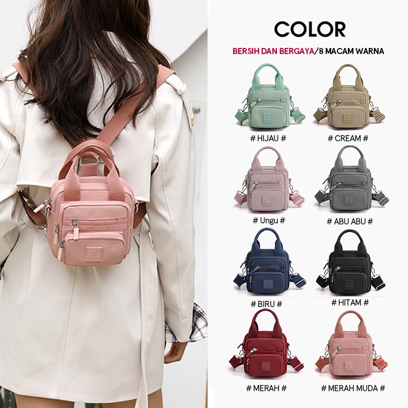 Hathin Muii COLORFUL FOX 0461/0457 Tas Selempang Wanita Sling Bag Tas Ransel Wanita Shoulder Bag Wanita