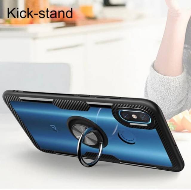 Case Xiaomi Mi8 - Fuse Carbon Stand Holder Ring Casing Xiaomi Mi8 SC