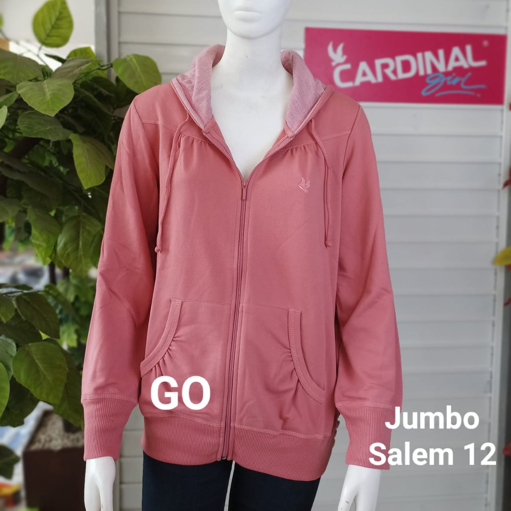 gof CARDINAL SWEATER JUMBO Pakaian Wanita Outerwear Jaket Big Size Extra Size Mama Size Casual Bagus