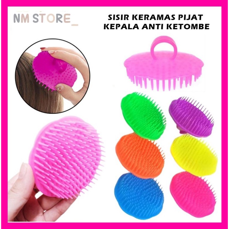 SISIR KERAMAS SIKAT RAMBUT PIJAT KEPALA HAIR MASSAGE BRUSH