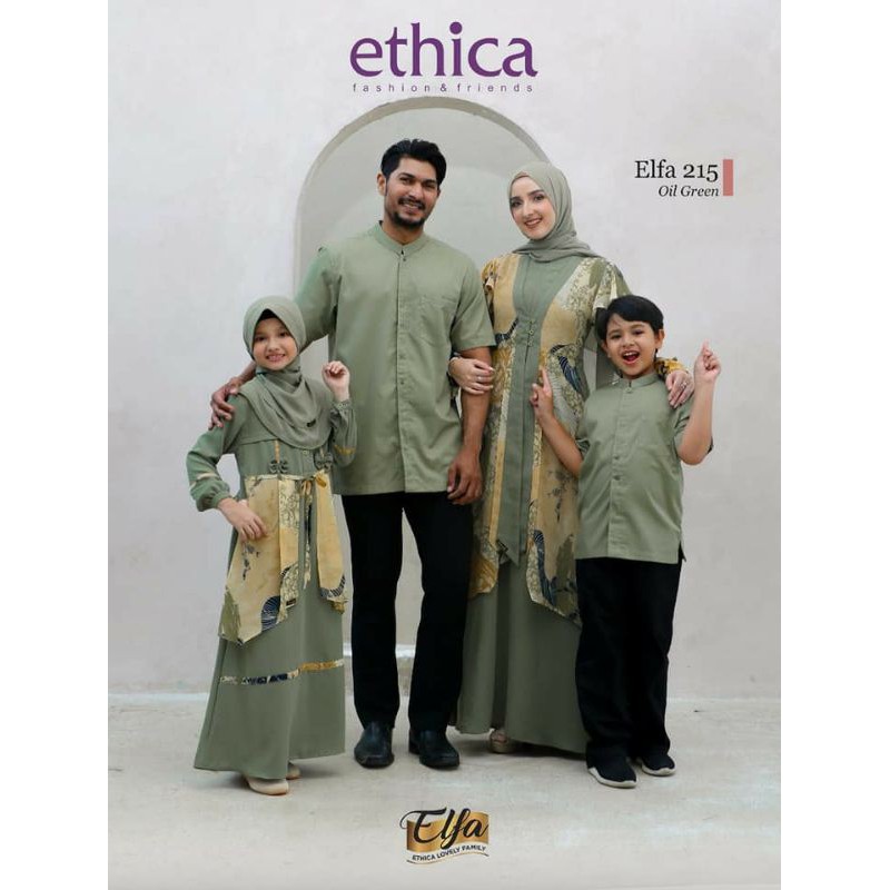 Sarimbit Ethica Elfa 215 Oil Green - Kagumi 218 - Kahfi 177 - Kahfi kids 123 - Kagumi kids 97