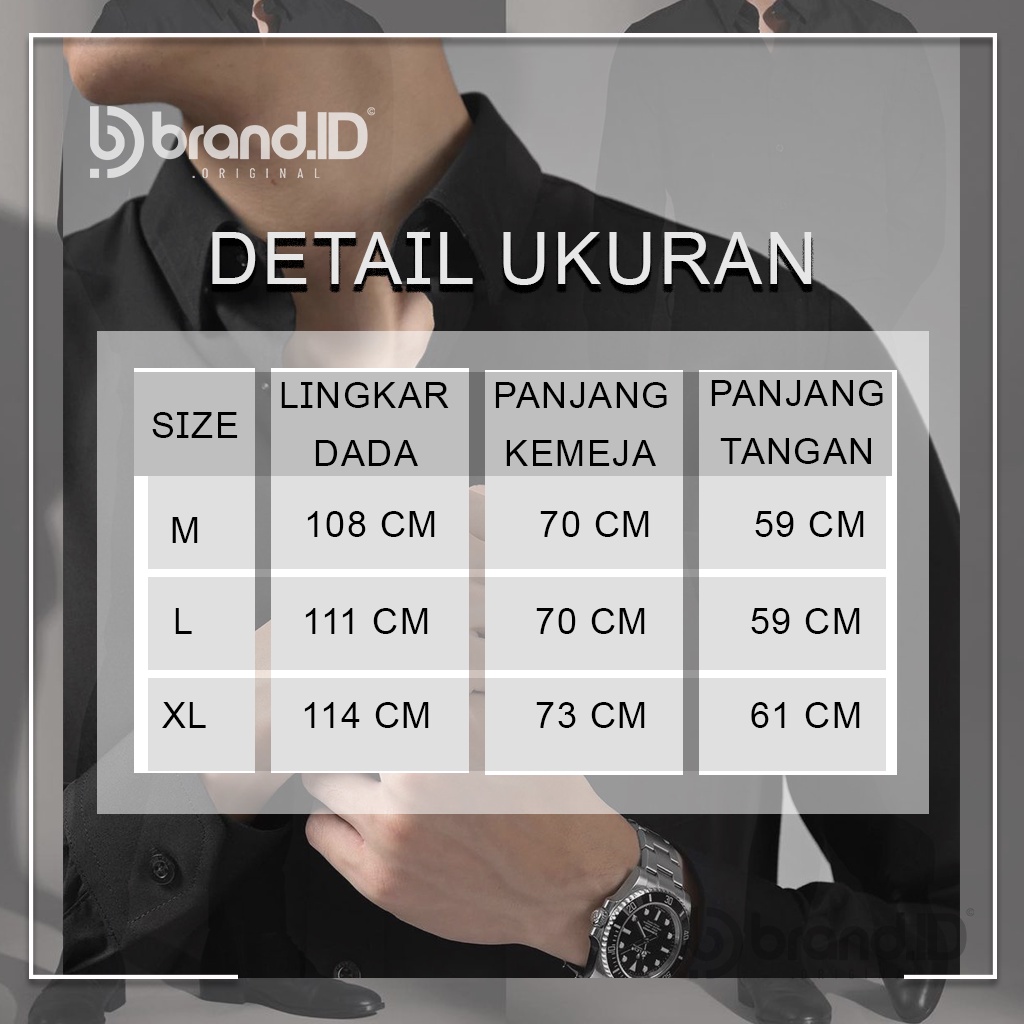 KEMEJA HITAM PRIA SLIMFIT TANGAN PANJANG / KEMEJA KANTORAN PRIA HITAM DAN WARNA KATUN PREMIUM