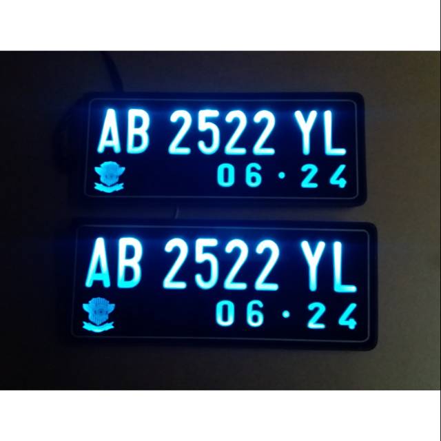 Plat Nomor Motor Led Custom