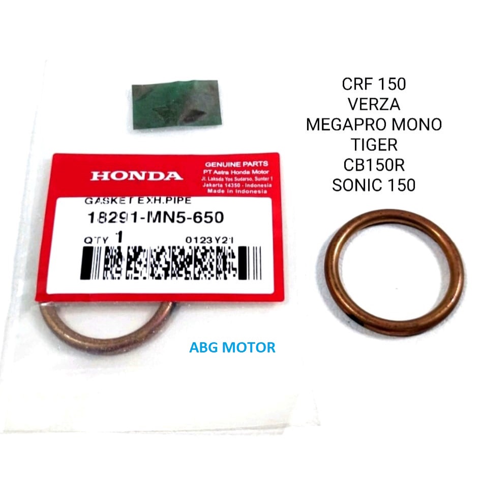 PAKING GASKET EJOS KNALPOT CRF 150 VERZA MEGAPRO MONO SONIC 150 TIGER CB150R CB 150 R ORIGINAL 18291
