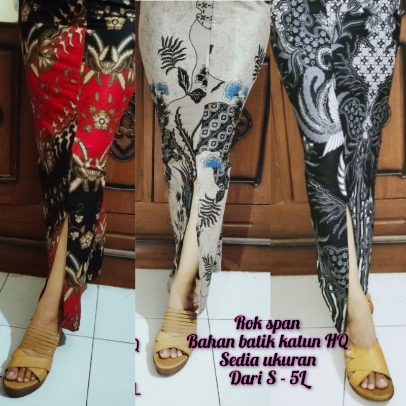 NEW MOTIF ROK SPAN BATIK VIRAL READY UKURAN S SAMPE JUMBO 5L