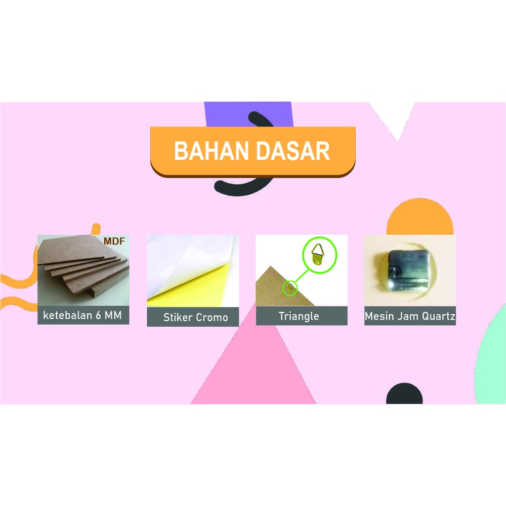 Jam Dinding Islami/Hiasan dinding/Hiasan Ruang Tamu/Walldecor Jam Dinding Kayu Estetik Minimalis islami C59