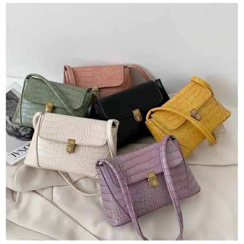 HF GENIA SHOULDERBAG GENITA TAS  WANITA  KUNCI  Shopee 