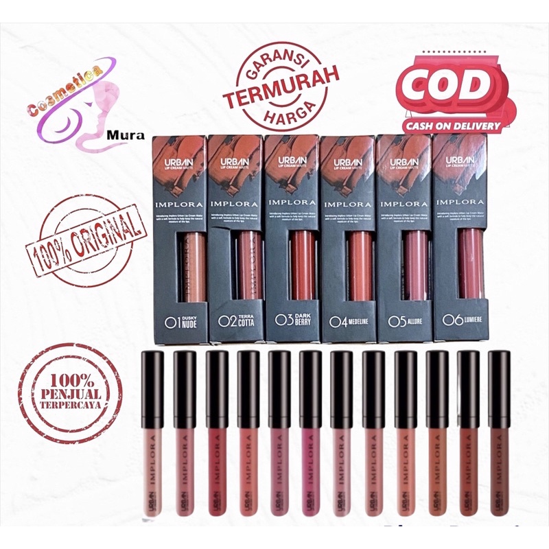 ⚡️shade terbaru 01 s/d 20 || implora lipcream matte - implora mtte lip cream - implora urban matte lipcream