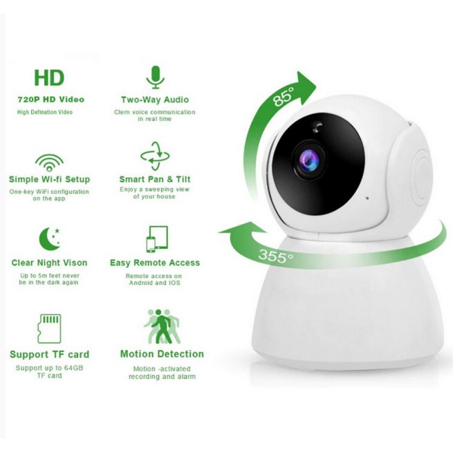 PROMO PTZ Wifi Smart Camera Snowman 1080P-2.0MP - Q7 [V380/V38PRO]