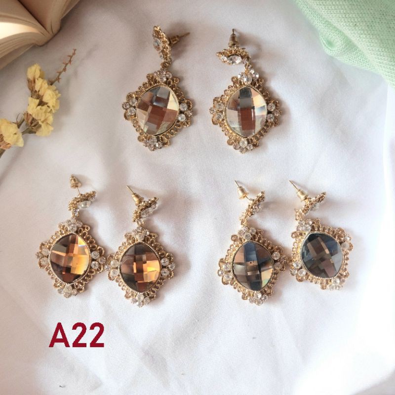 Anting Pesta untuk Kebaya dan Gaun/ Anting Gaun/ Anting tusuk/ Anting Korea