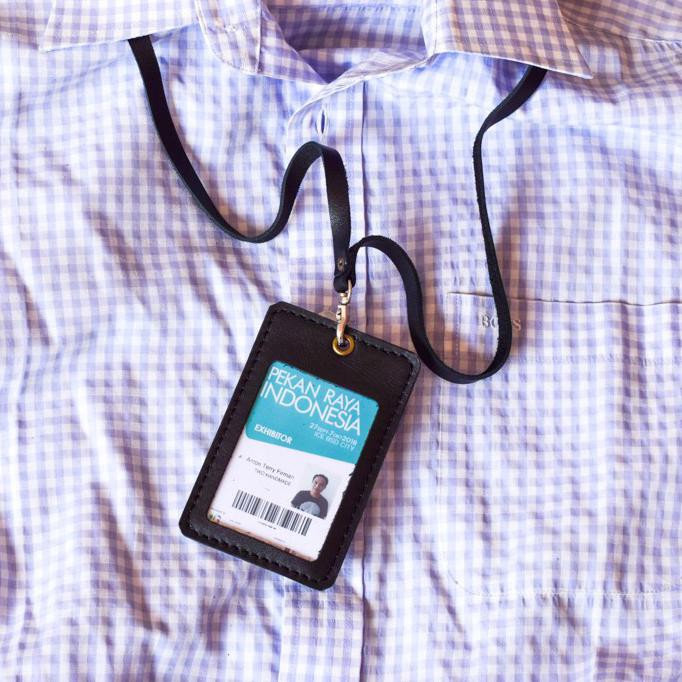 

✨ BISA COD ✨ id card kulit asli name tag kulit asli card holder original leather EKSLUSIF Kode