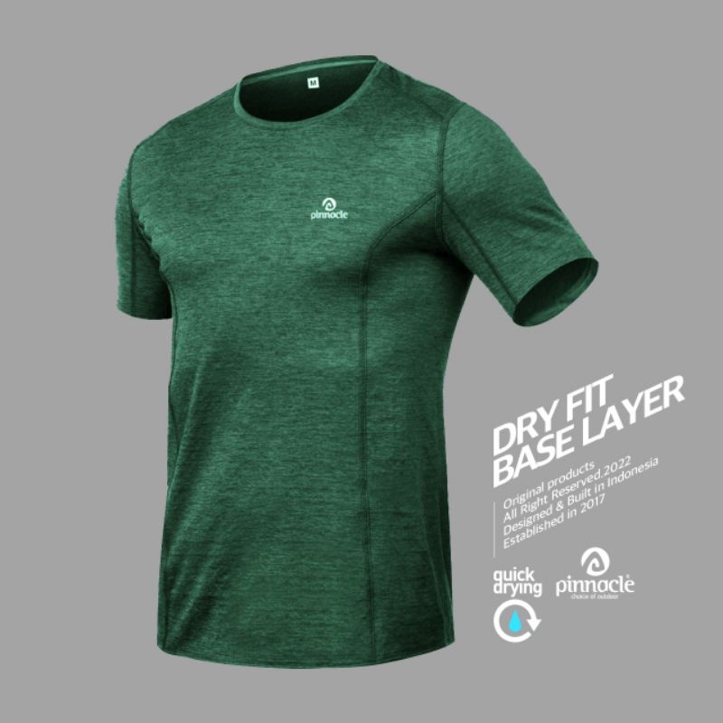 Pinnacle Dry Fit Base Layer - Green