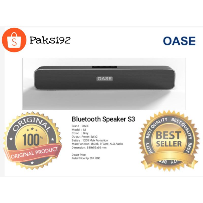 speaker oase s3 original