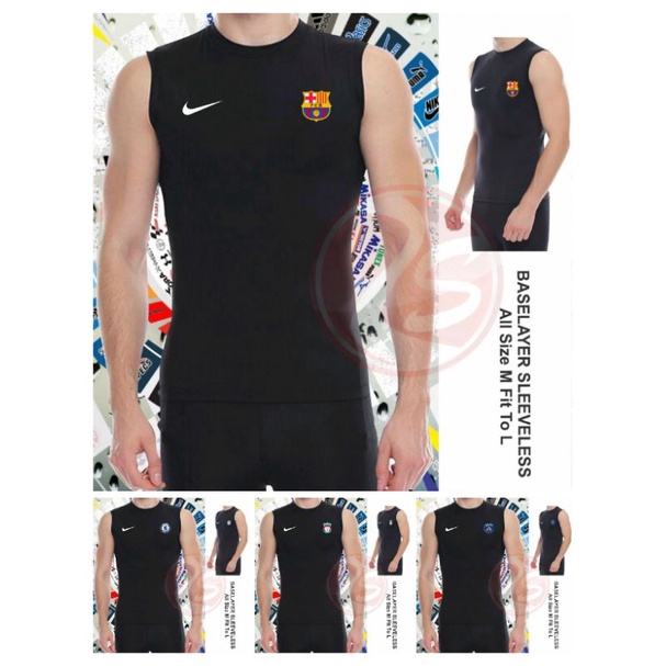 Baselayer short sleeve manset singlet baju dalaman singlet pria