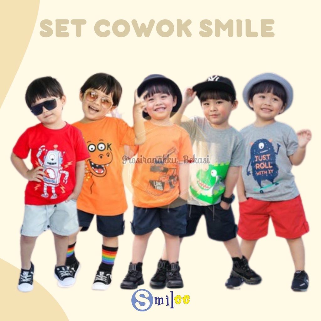 Setelan Anak Smilee Mix Motif dan Warna Size 1-3Th