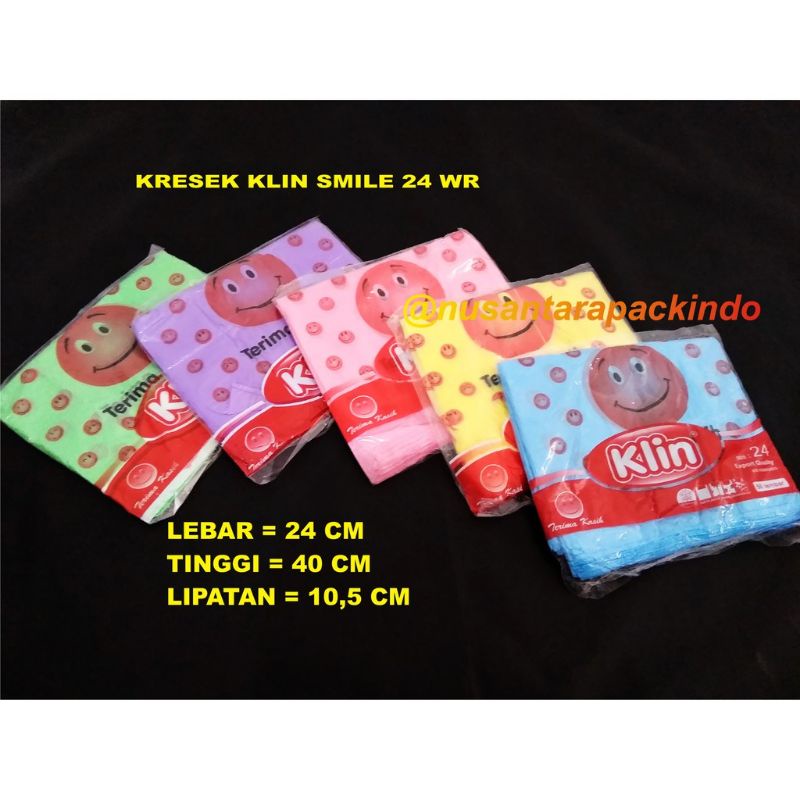 Murah Lebai !! kantong kresek plastik smile 24 cm x 40 cm klin