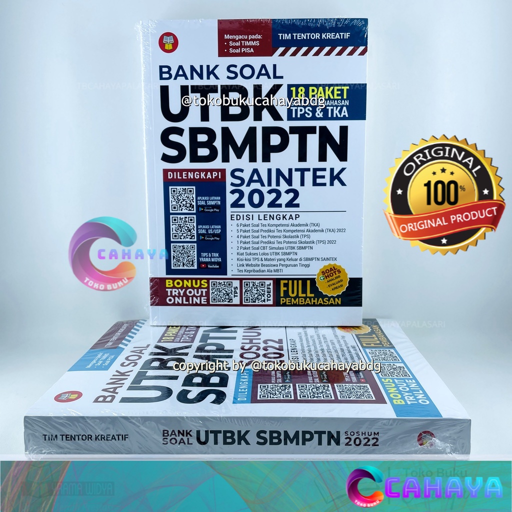 Jual BUKU Bank Soal UTBK SBMPTN Saintek 2022 Yrama Widya BUKU ORIGINAL ...