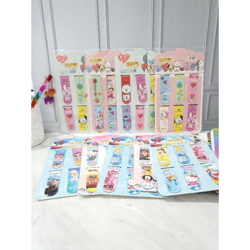 

(6pc) pembatas buku magnet/magnetic bookmark/post it magnet
