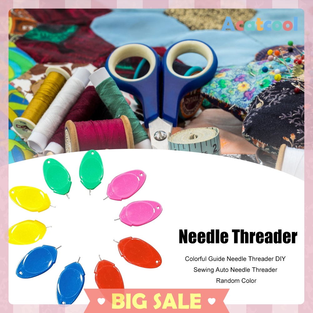 Colorful Guide Needle Threader DIY Sewing Auto Needle Threader Random Color