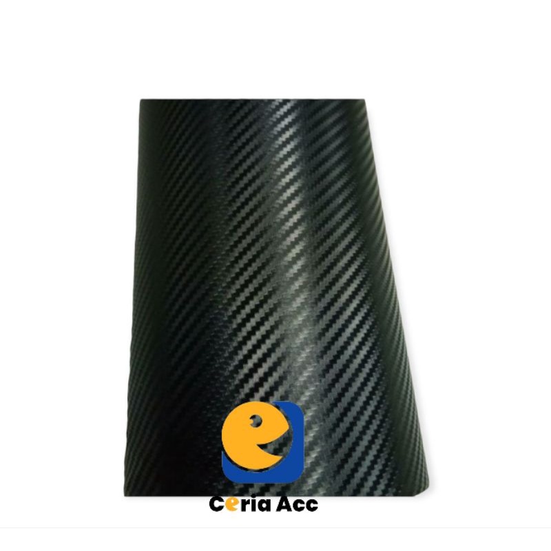 Sticker Skotlet Karbon 3D Tahan Panas Sudah Ada Perekat Premium Hitam