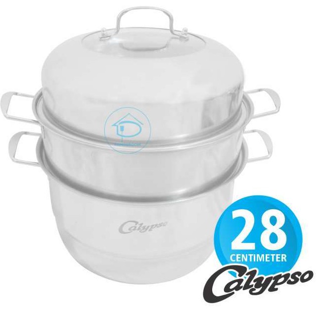 Panci Kukusan Susun 3 Steamer Stainless 30 cm Calypso Dandang