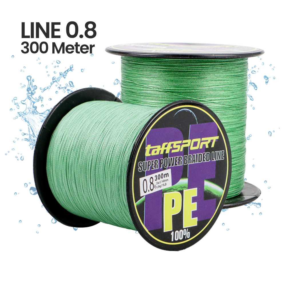 TaffSPORT Senar Tali Benang Pancing Murah PE Braided 300 Meter - TF102