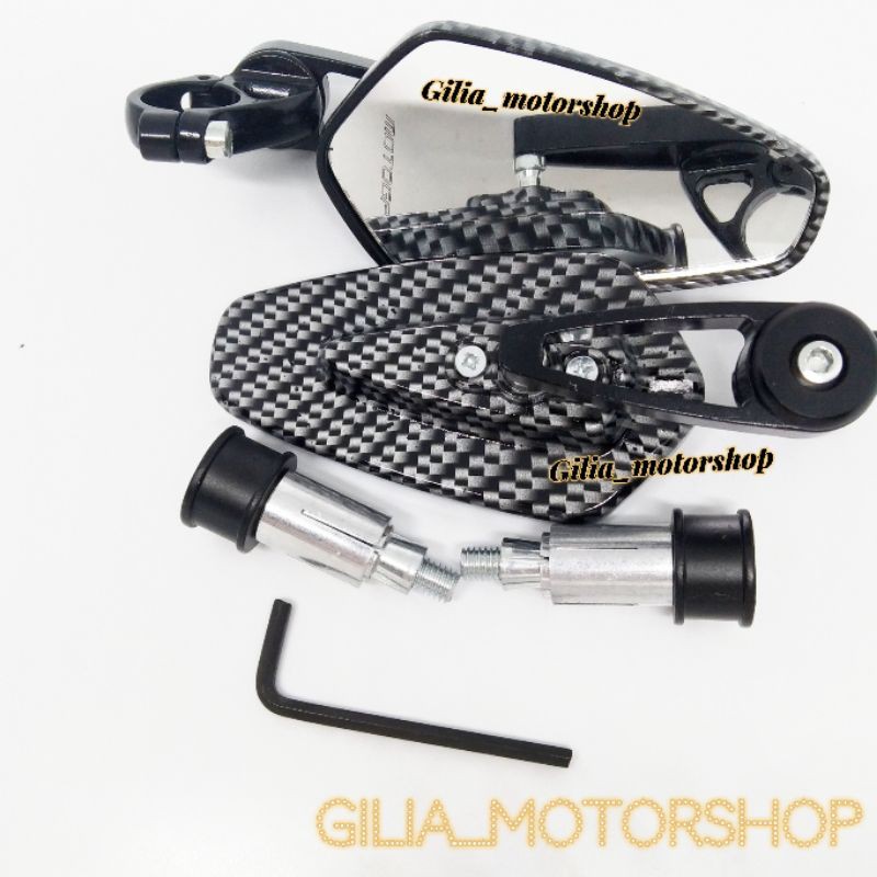 Spion Jalu Oval Karbonspion Pentagon carbonSpion Jalu Carbon Universal Nmax Aerox Vario Beat Genio