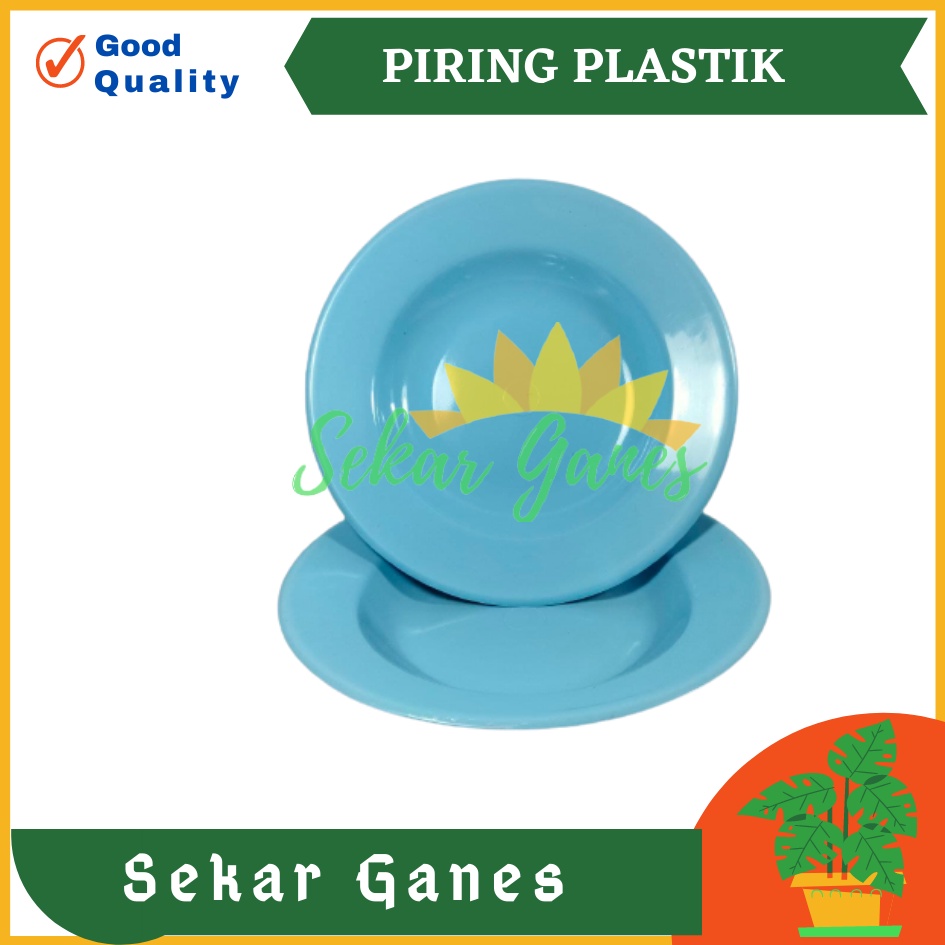 Sekarganes Tebal Piring Plastik 8 Inch Warna Putih Pink Biru Pastel - Piring Kecil Besar Set Makan Plastik Acara Pesta Melamin Rotan Murah