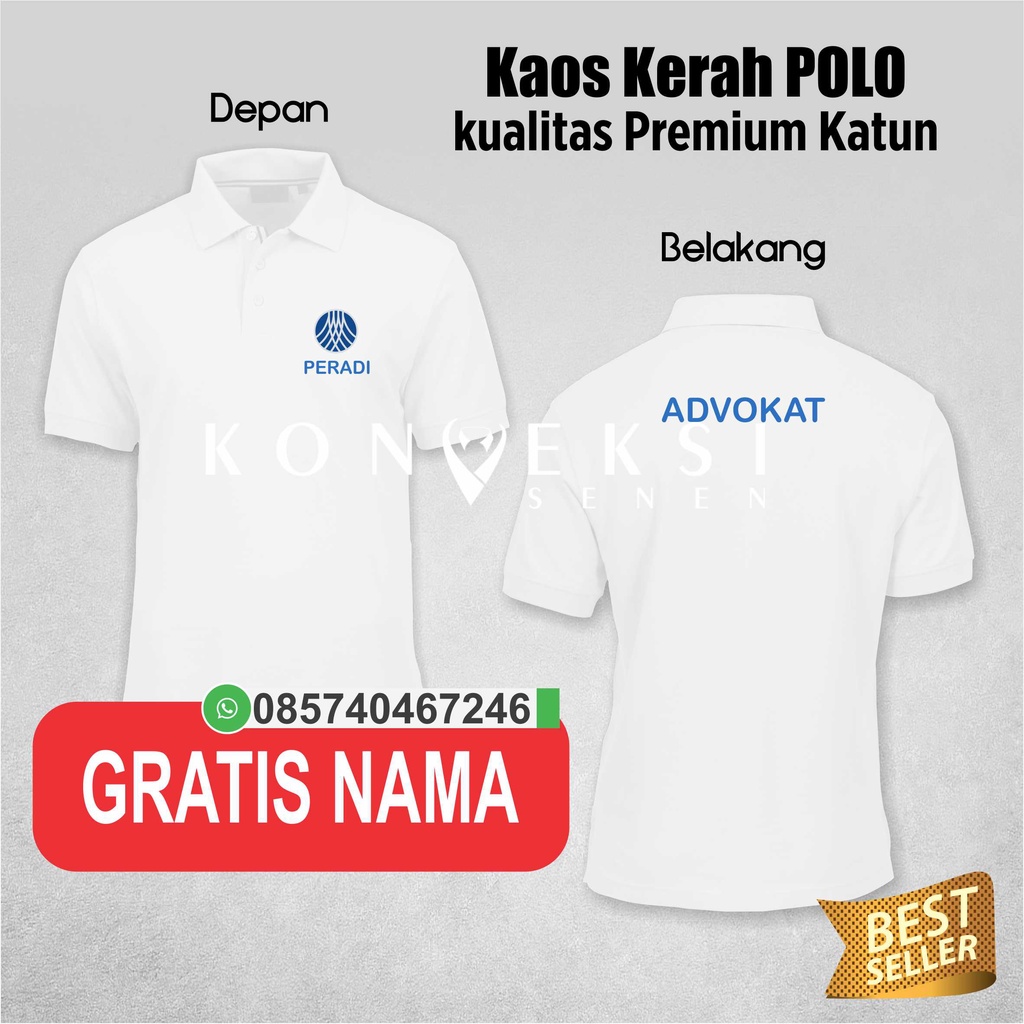 kaos peradi kaos advokat | kaos polo katun