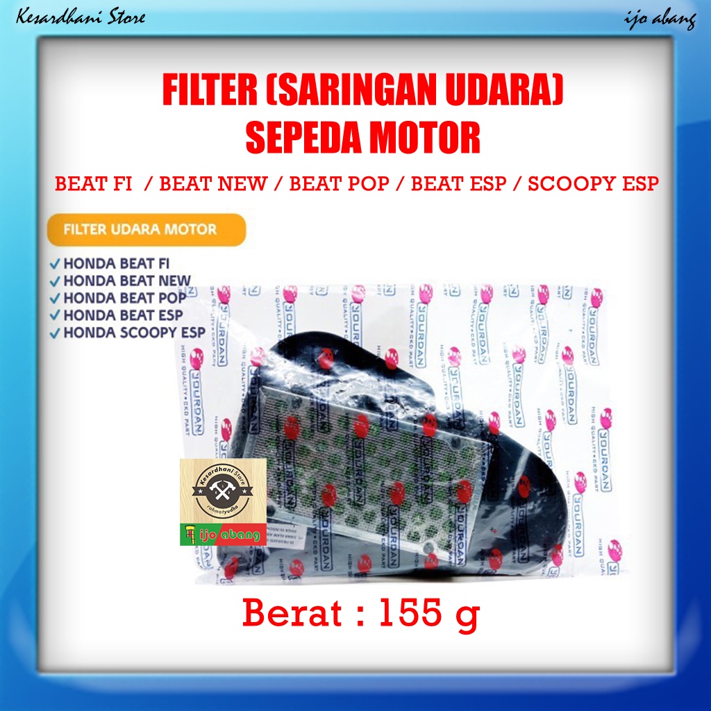 Filter Saringan Udara Air Filter HONDA BEAT FI / NEW / POP / ESP / Street / SCOOPY ESP / VARIO FI NEW