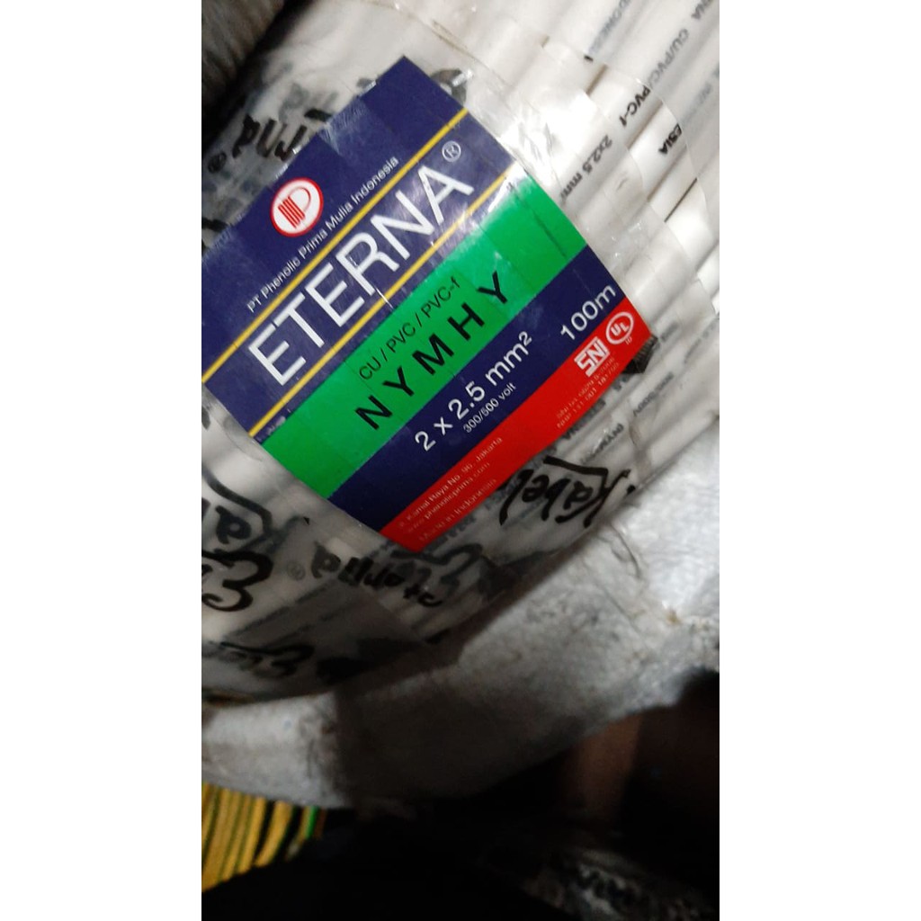Eterna Kabel Serabut NYMHY 2x2.5 Per Meter