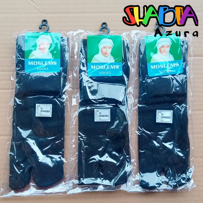 Kaos Kaki Muslim Jempol Full Hitam