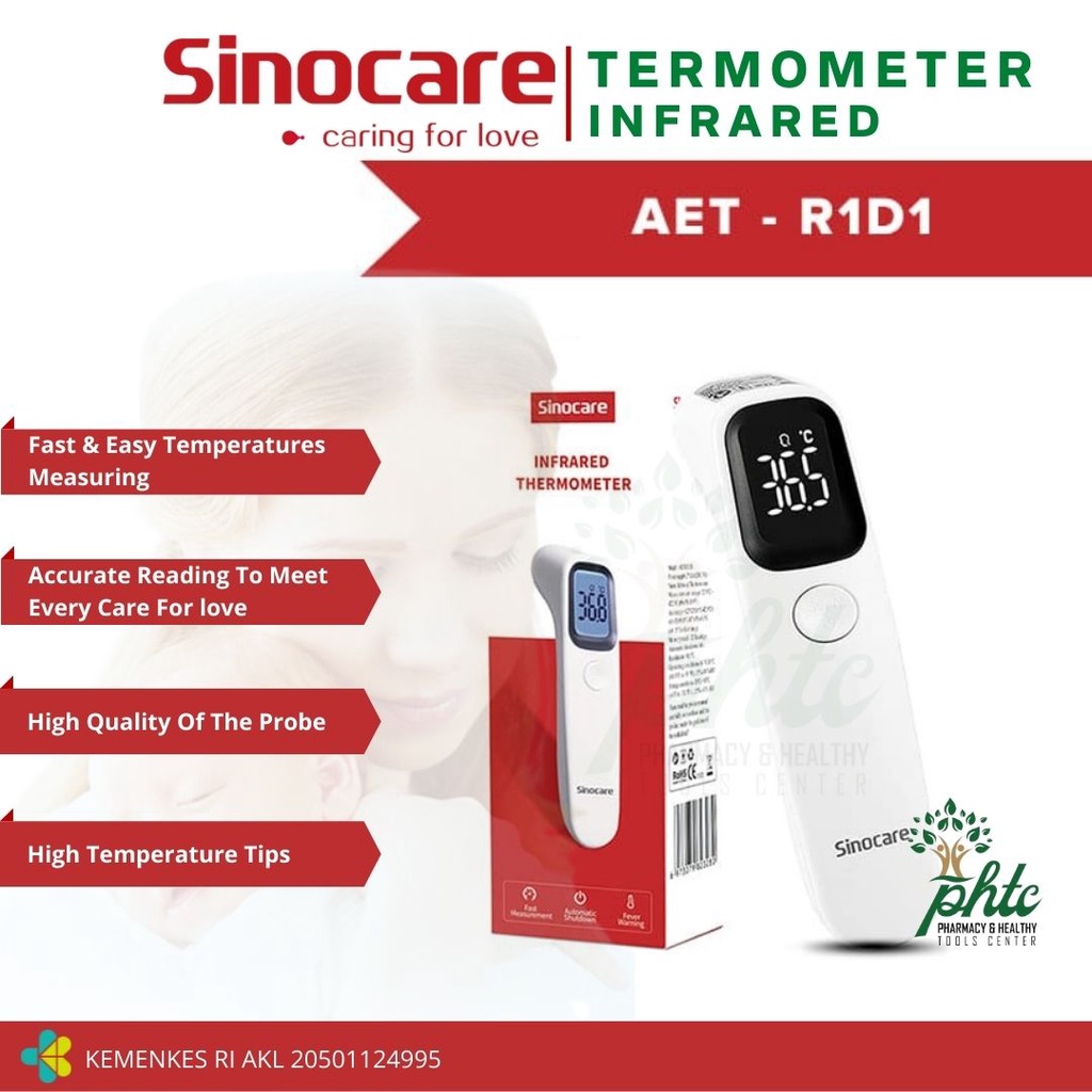 SINOCARE AET-R1D1 Termometer Infrared Non Contact