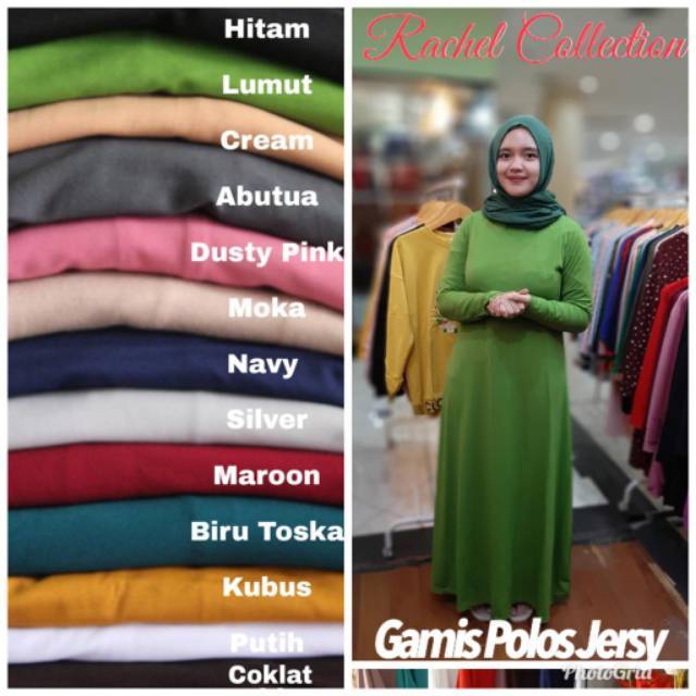 GAMIS JERSY PREMIUM BAHAN TEBAL TIDAK PANAS DIJAMIS BAGUS