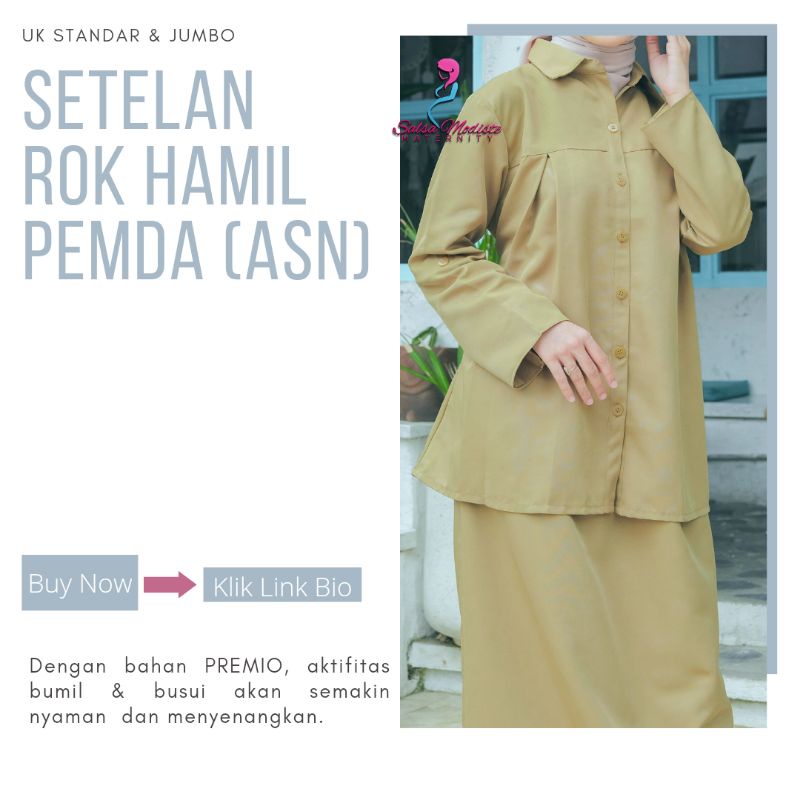 RB Baju Hamil Kerja PNS keki Pemda Seragam ASN Rok Hamil pemda Setelan Rok hamil Kerja Pns keki