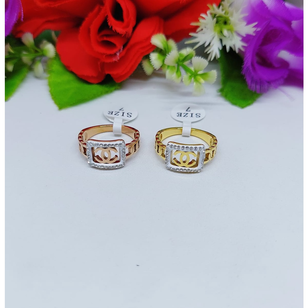 Titanium cincin wanita mata perhiasan fashion 0066-0068