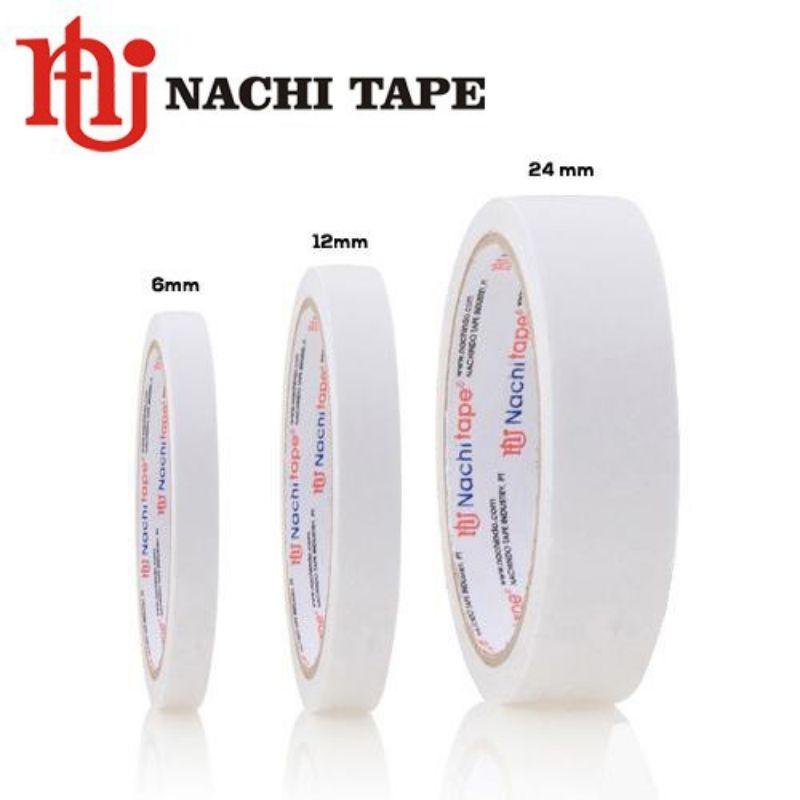 Double Tape NACHI TAPE Besar 24mm x 10y 24 mm 10 y / Kecil 12mm x 10y 12 mm x 10 y