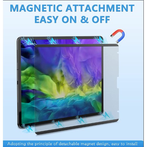 Kertas Film Pelindung Layar Magnetik Dapat Dilepas Untuk Ipad Pro 11 2021 12.9 2020 2018 7th 8th 10.2 Air 4 10.9 Air 3 10.5